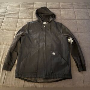 Lurking Class Men's Black Heavy Hooded Jacket Size Large New with tags Zumiez